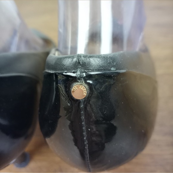 TED BAKER Black Leather Kitten Heel Pumps UK7/US9 - Picture 9 of 11